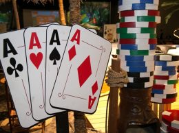 Four Aces & Giant Casino Chips Four Aces & Giant Casino Chips