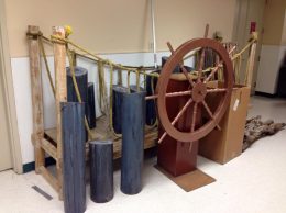 Walkway, Pier Post's & Ship's Wheel Walkway, Pier Post's & Ship's Wheel