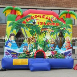 Tropical Bounce House Slide Combo Tropical Bounce House Slide Combo