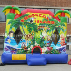Tropical Bounce House Slide Combo Tropical Bounce House Slide Combo