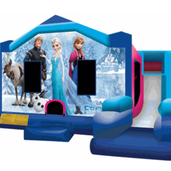 NEW - 15' L x 15' W x 12' H Frozen Bounce House Slide Combo