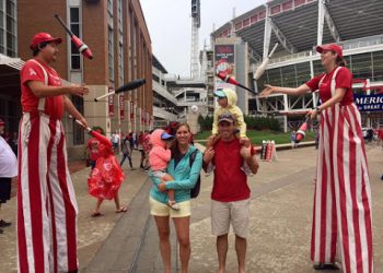 Stilt Walkers Cincinnati Reds Opening Day